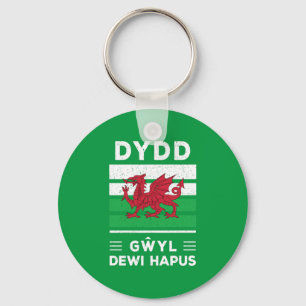 Dydd Gŵyl Dewi Hapus Happy St Davids Day 2 Key Ring