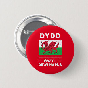Dydd Gŵyl Dewi Hapus Happy St Davids Day 3 6 Cm Round Badge