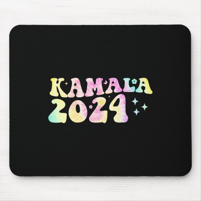 Dye Groovy Wavy Kamala Harris Harris Replace Biden Mouse Pad (Front)