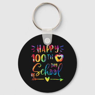 Dye Happy 100th Day Of School Teachers Students Ki Key Ring
