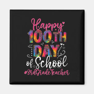 Dye Leopard Happy 100th Day Of School 3rd Grade Te Magnet