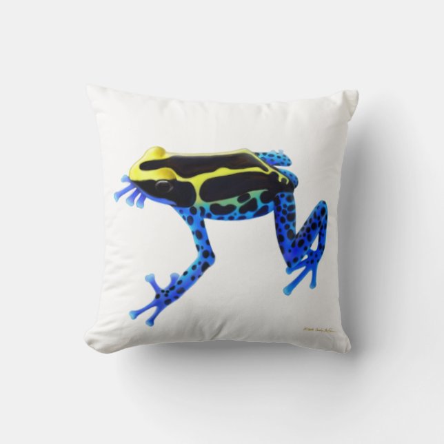 Dyeing Poison Dart Frog Pillow (Front)