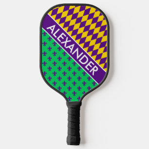 DYI Colours, Mardi Gras Emerald Purple Gold SV Pickleball Paddle