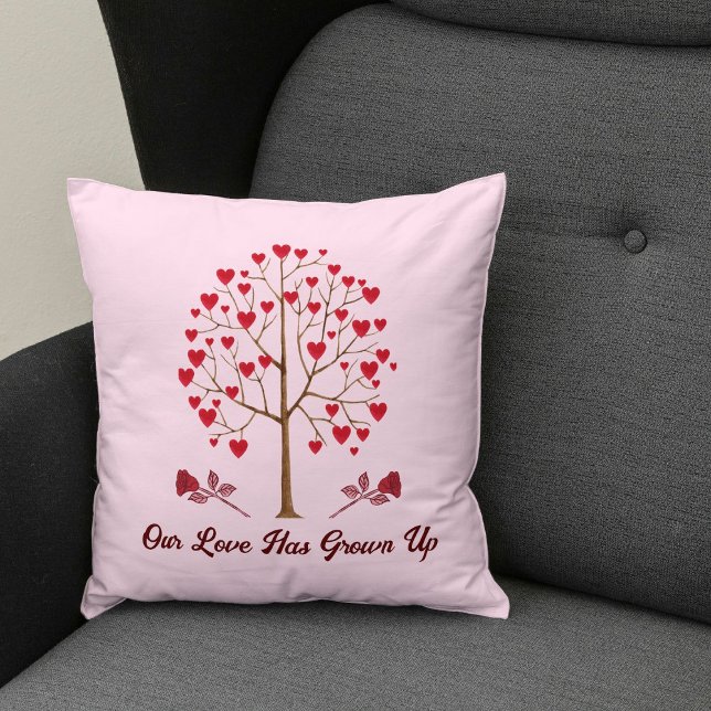 DYI Elegant Classic Valentine's Day Love Red Pink Cushion (Creator Uploaded)