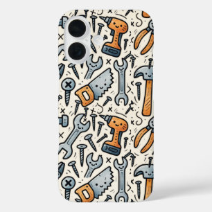 DYI Tool Collection Doodle Art iPhone 16 Case