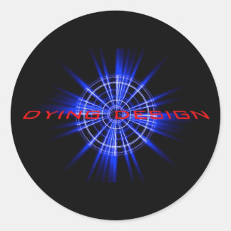 Dying Design Round Sticker