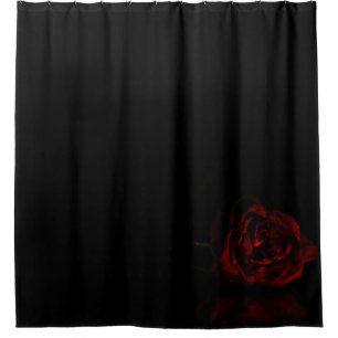dying rose shower curtain