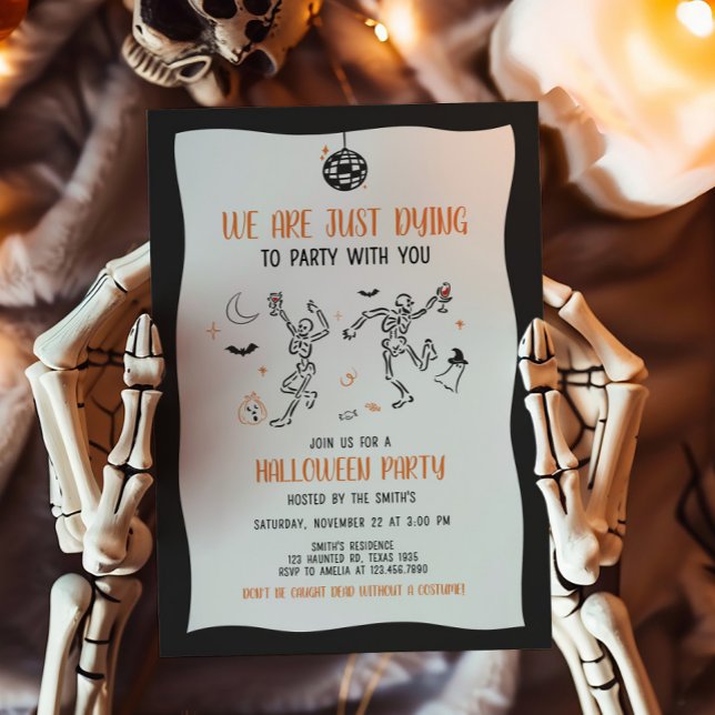 Dying to Party Halloween Party Invitation (Dying to Party Halloween Party Invitation)