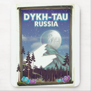 Dykh-Tau Russia travel poster. Mouse Pad