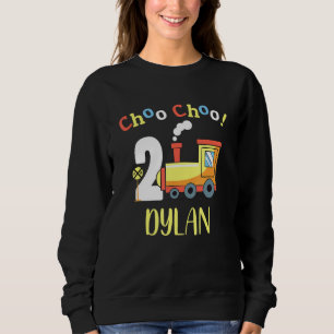 Dylan Choo Choo Two Train 2nd Birthday Turning 2 Sweatshirt