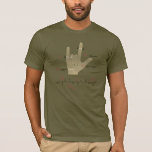 DYLAN peptide, I-love-U sign w/ custom text  T-Shirt