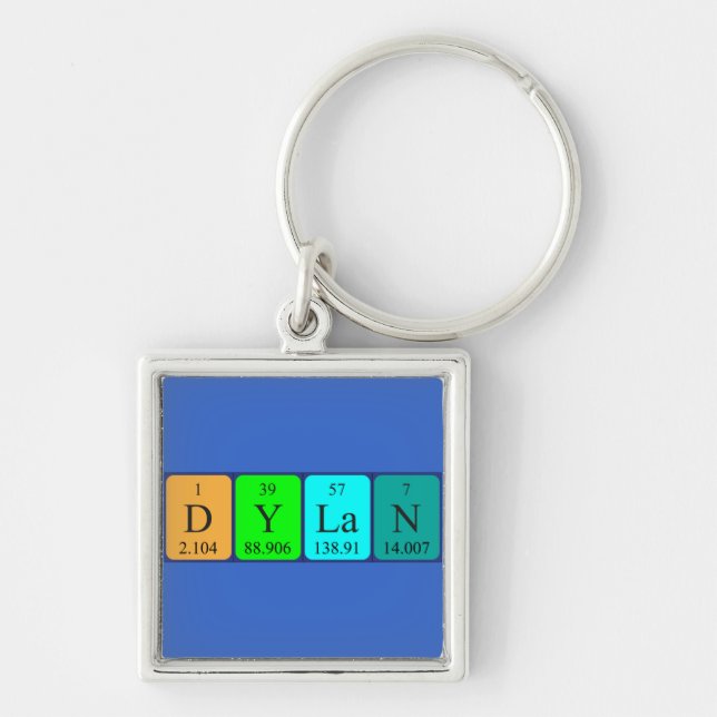 Dylan periodic table name keyring (Front)
