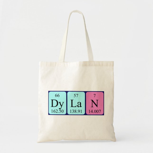 Dylan periodic table name tote bag (Front)