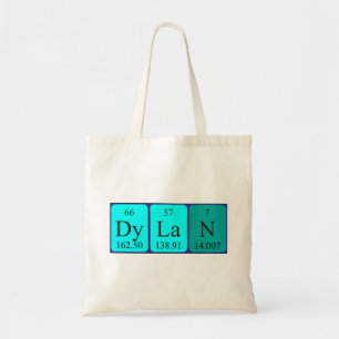Dylan periodic table name tote bag