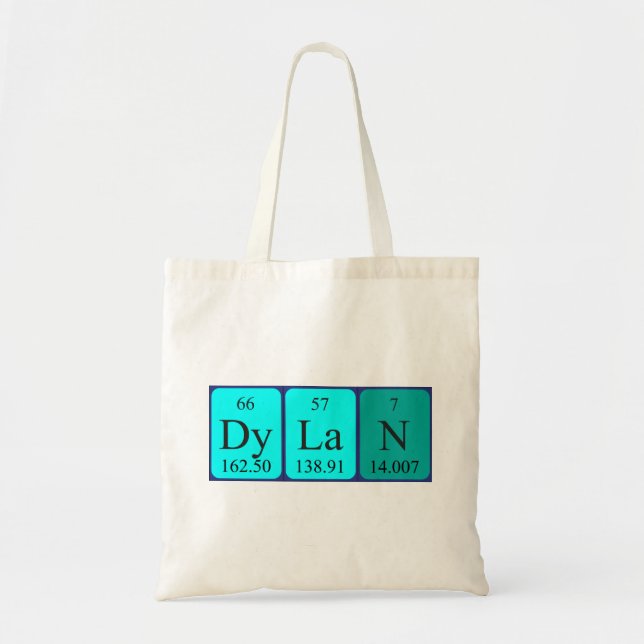Dylan periodic table name tote bag (Front)