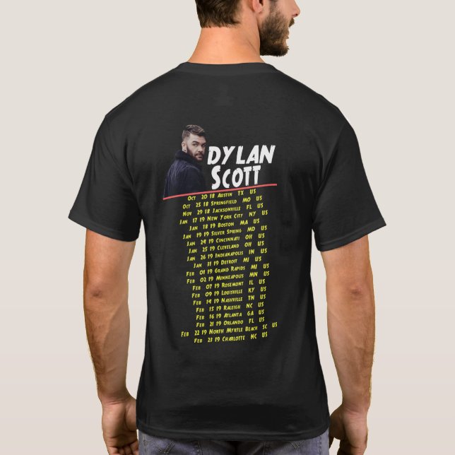 DYLAN SCOTT TOUR 2018 - 2019 T-Shirt (Back)