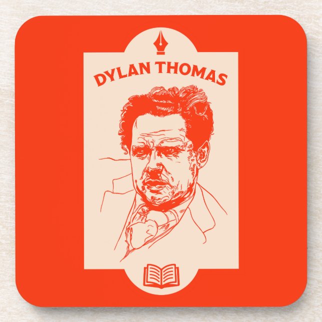 Dylan Thomas Welsh Poet Coaster (Front)