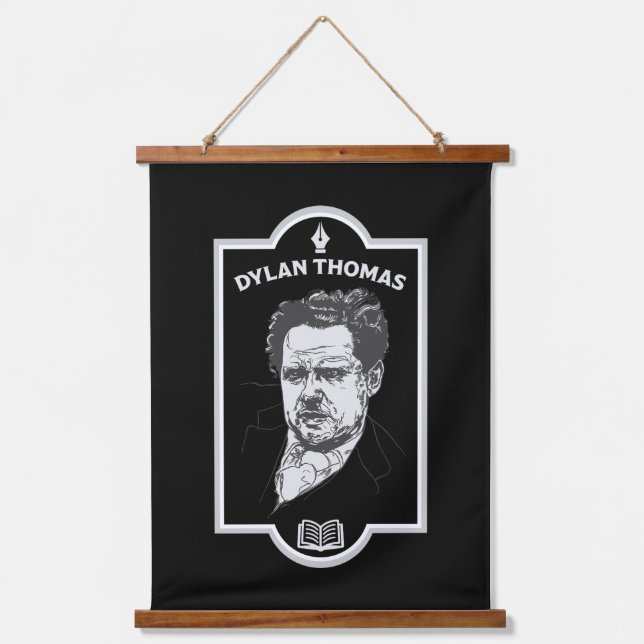 Dylan Thomas Welsh Poet Hanging Tapestry (Front)