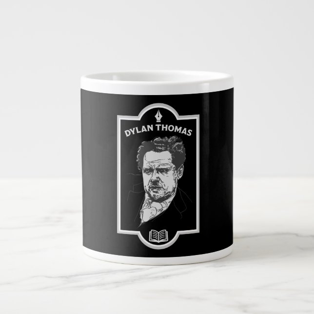 Dylan Thomas Welsh Poet Large Coffee Mug (Front)