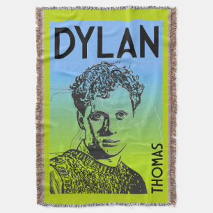 Dylan Thomas Welsh Poet Throw Blanket