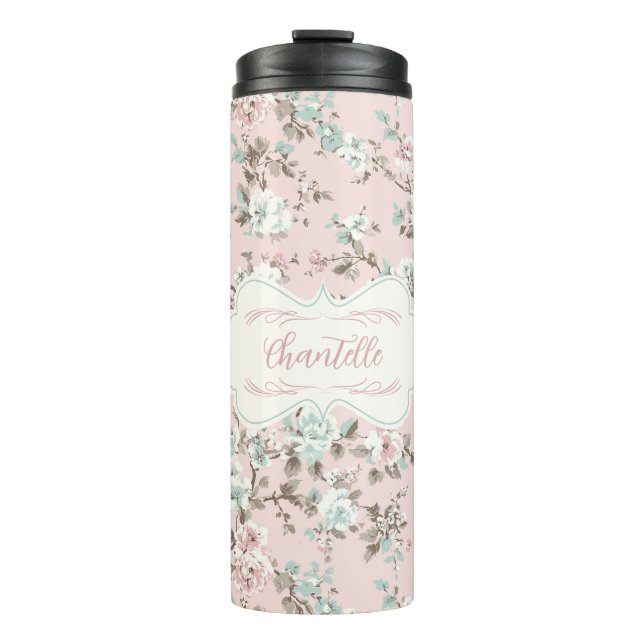 Dylandria Vintage Dusty Rose Pink  Thermal Tumbler (Front)