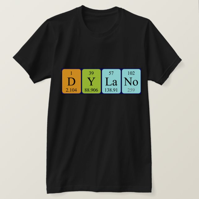 Dylano periodic table name shirt (Design Front)