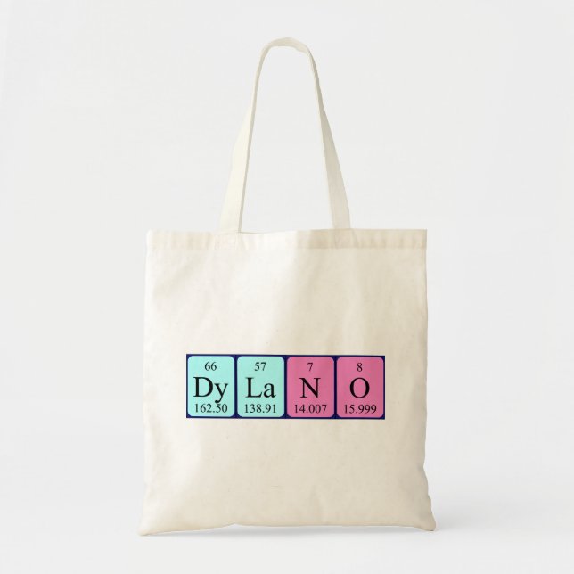 Dylano periodic table name tote bag (Front)