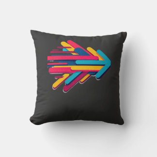 Dynamic Abstract Arrow Speed Graphic Long Sleeve T Cushion