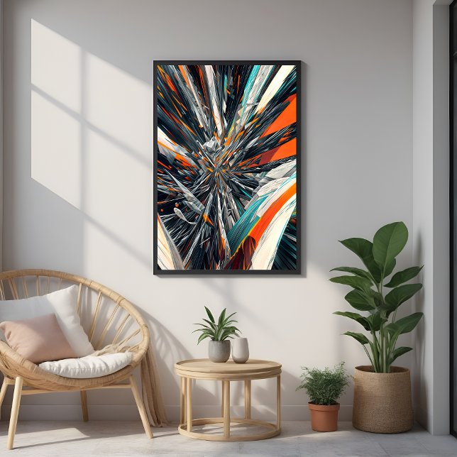 Dynamic Abstract Burst – Geometric Explosion Art Poster (Creator Uploaded)
