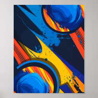 Dynamic Abstract Circles with Bold Colours