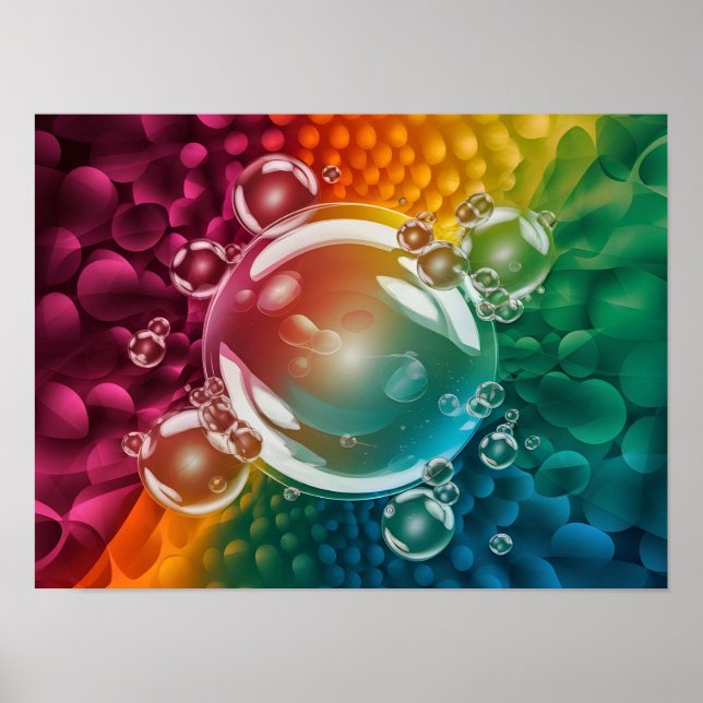 Dynamic Abstract Desktop Wallpaper Poster (Front)