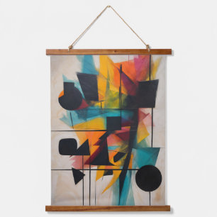 Dynamic Abstract Geometric Art Hanging Tapestry
