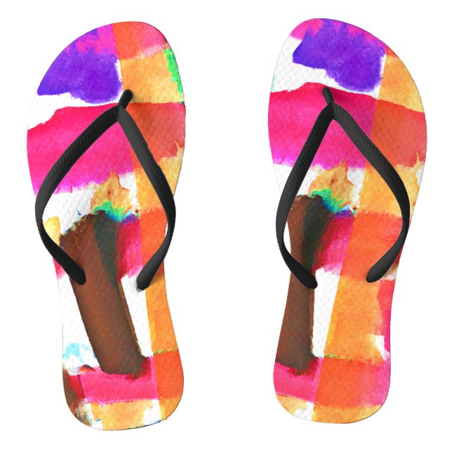Dynamic Abstract Pattern in Art Jandals (Footbed)