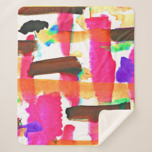 Dynamic Abstract Pattern in Art Sherpa Blanket