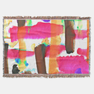 Dynamic Abstract Pattern in Art Throw Blanket