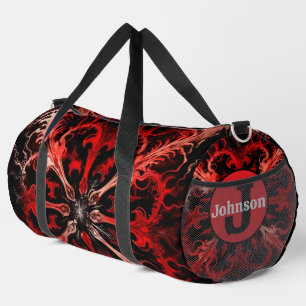 Dynamic Abstract Sport Gear Monogram Personalised Duffle Bag