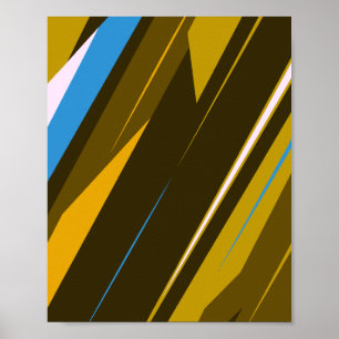 Dynamic Abstract Stripes Poster