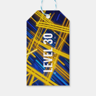 Dynamic Abstract Tech Light Speed Neon Cyberpunk Gift Tags