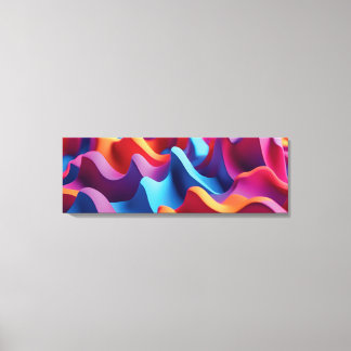 Dynamic Abstract Wave Wall Art – Bold 3D Colour Fl