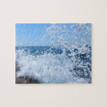 Dynamic Adriatic Sea Splash in Petrovac Montenegro