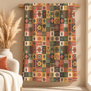 Dynamic African Heritage Pattern Decorative Blanke Fleece Blanket