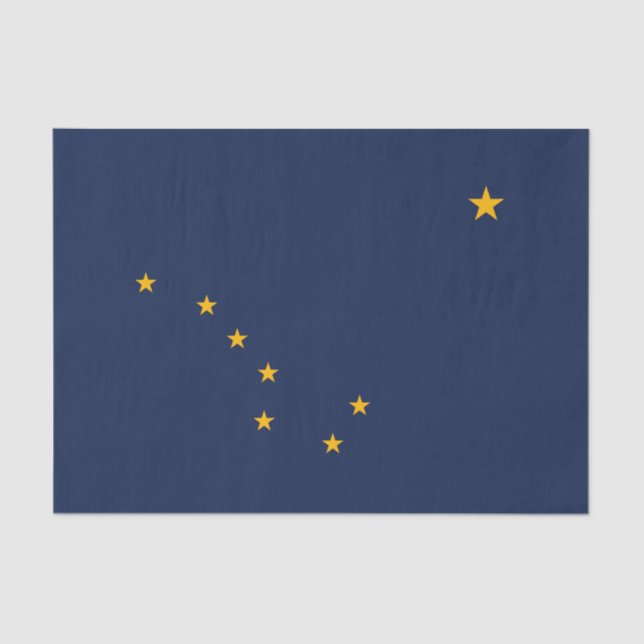Dynamic Alaska State Flag Graphic on a Tissue Paper (Front)