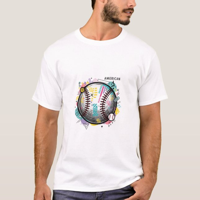 Dynamic American Baseball T-Shirt (Front)