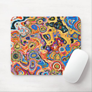 Dynamic and Vibrant Abstract Pattern Mouse Pad