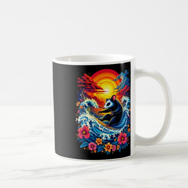 Dynamic Animal Surfing  Coffee Mug (Right)