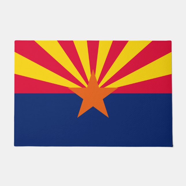 Dynamic Arizona State Flag Graphic on a Doormat (Front)