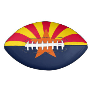 Dynamic Arizona State Flag Graphic on a Football