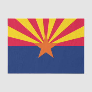 Dynamic Arizona State Flag Graphic on a Tissue Paper