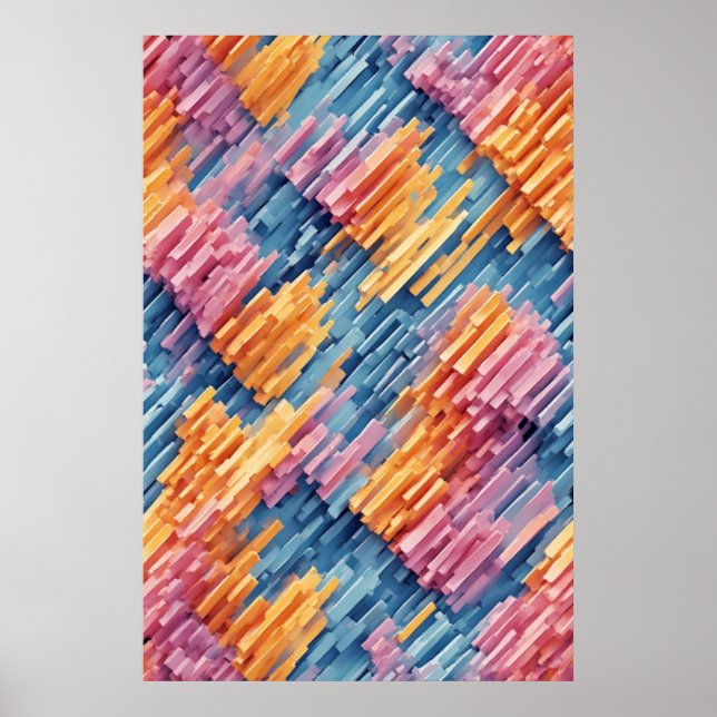 Dynamic Blocks: A Playful Geometric Composition Poster (Front)