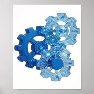 Dynamic Blue BLUE GEAR Tee Poster